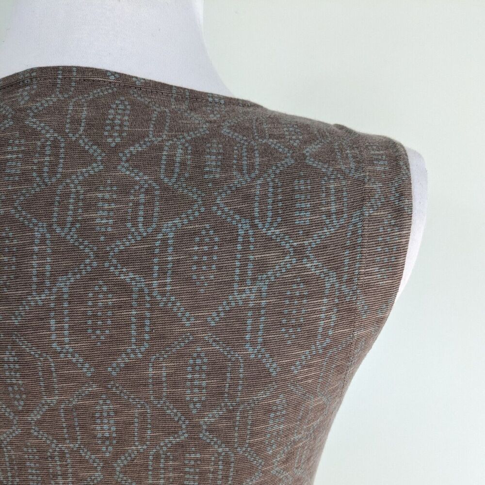 Toad & Co Faux Wrap Dress M Brown Mini Sleeveless Organic Cotton Knit Summer - Picture 7 of 9